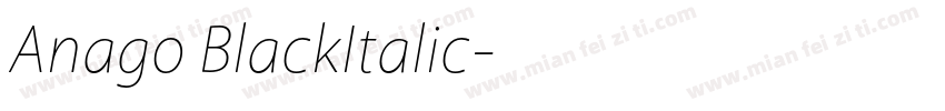 Anago BlackItalic字体转换